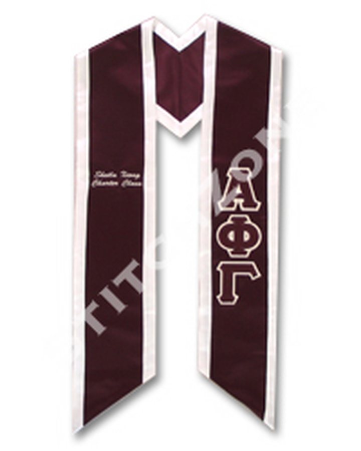 Graduation Stoles — custom Greek embroidery by StitchZone