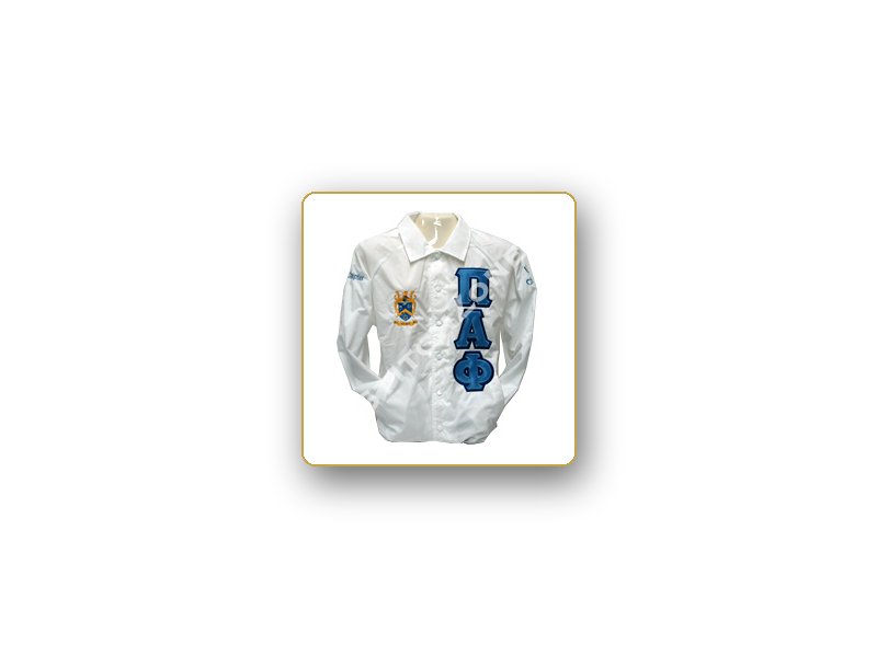 Letterman Jacket — custom embroidered Greek apparel