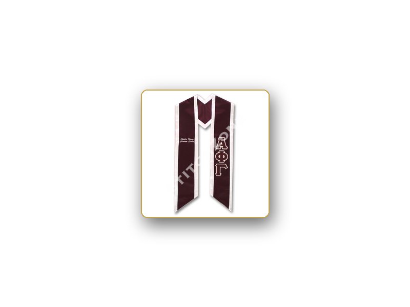 Graduation Stole — custom embroidered Greek apparel